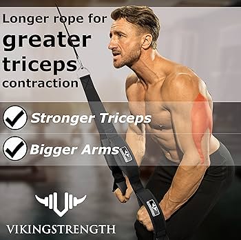 ロープトレーナー　トリプル Amazon.co.jp: Vikingstrength 三頭筋ロープ ケーブル
